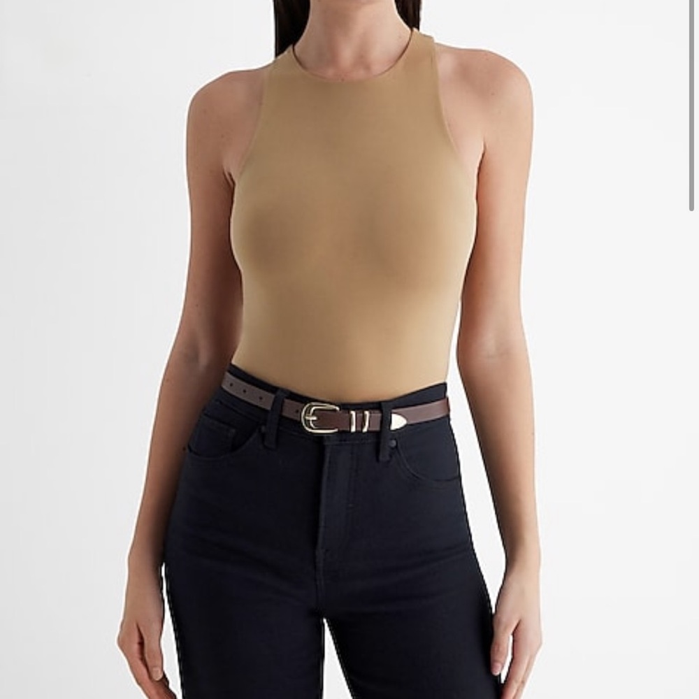 Tan Sleeveless Bodysuit